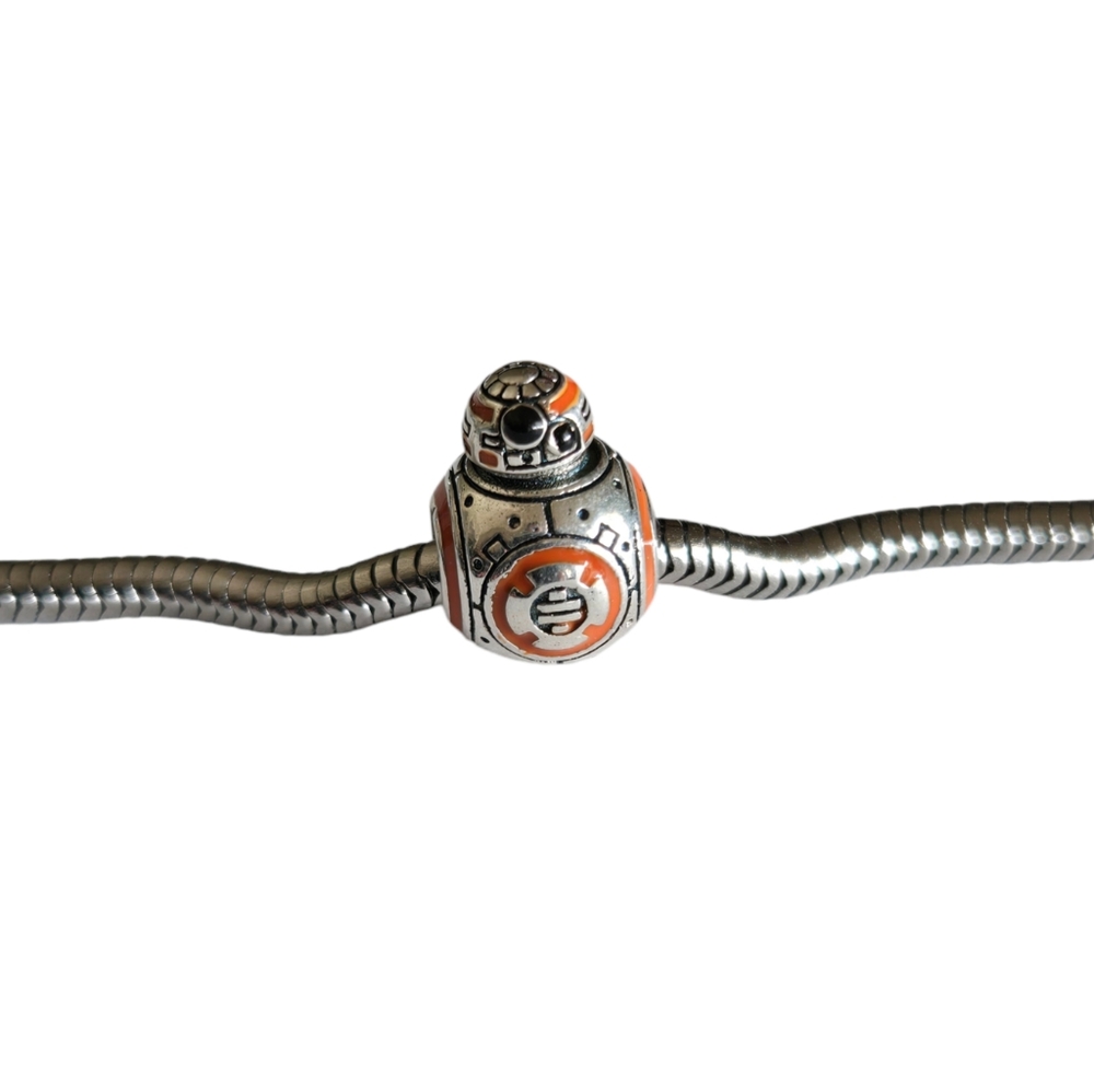Sterling Silver 925 Star Wars BB-8 Robot Bracelet Charm - Picture 4 of 6